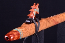 Yellow Box Burl Native American Flute, Minor, Mid G-4, #H31G